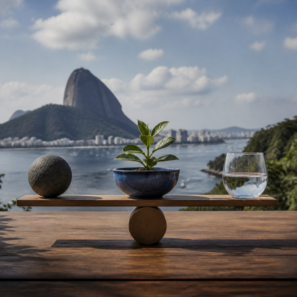 Ilustração editorial sobre risco, retorno e liquidez: o tripé para entender investimentos